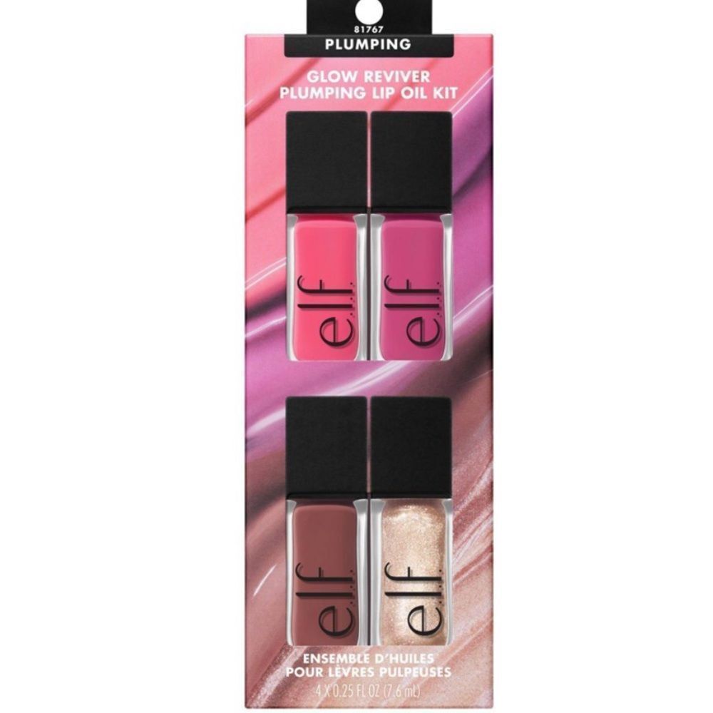 Elf Reviver Plumping Lip Oil Kit pink brown